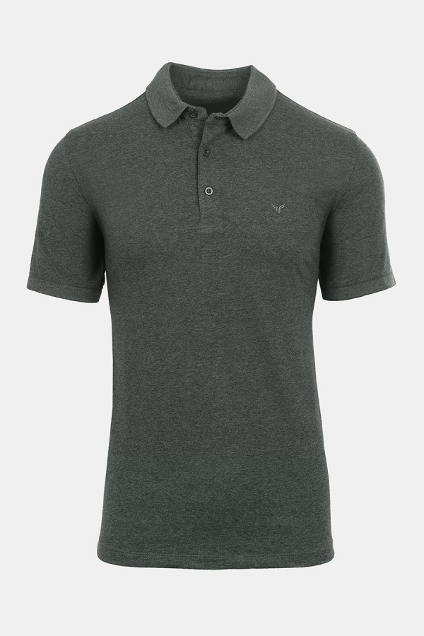 Man's anthracite grey polo t-shirt Man's anthracite grey polo t-shirt