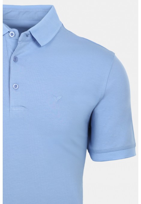 Man's sky blue polo t-shirt
