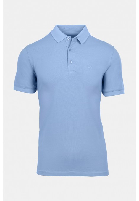 Man's sky blue polo t-shirt