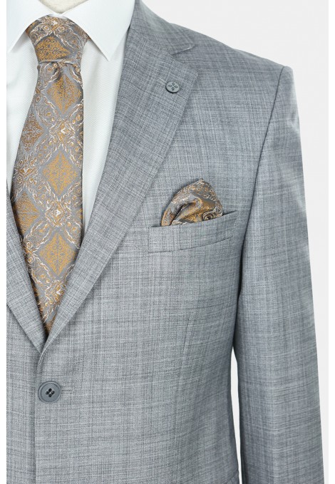 Man's grey suit mixed wool
