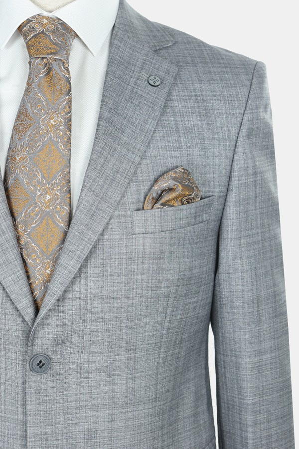 Man's grey suit mixed wool