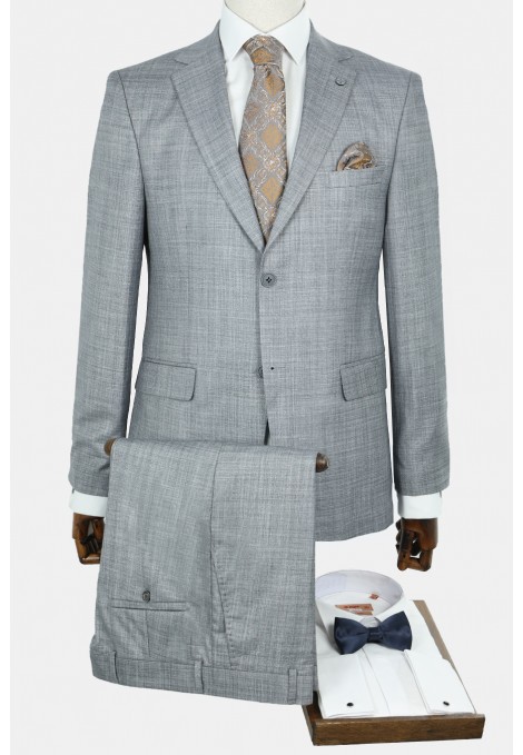 Man's grey suit mixed wool