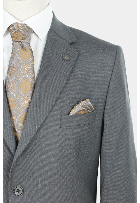 Man's grey suit mixed wool