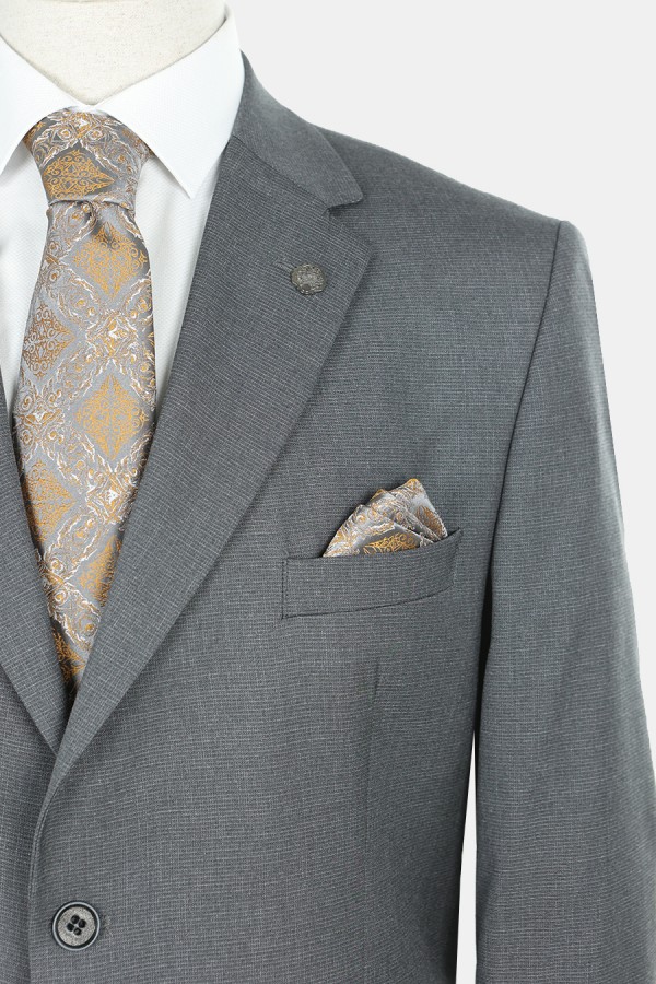 Man's grey suit mixed wool
