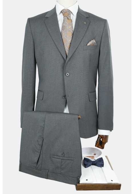 Man's grey suit mixed wool