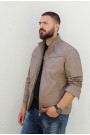 Ανδρικό σκούρο μπεζ μπουφάν