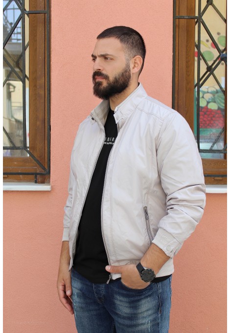 Ανδρικό εκρού μπουφάν