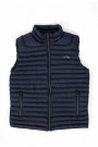 Man's sleeveless dark blue jacket