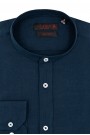 Man's blue shirt with stand-up collar Man's blue shirt with stand-up collar
