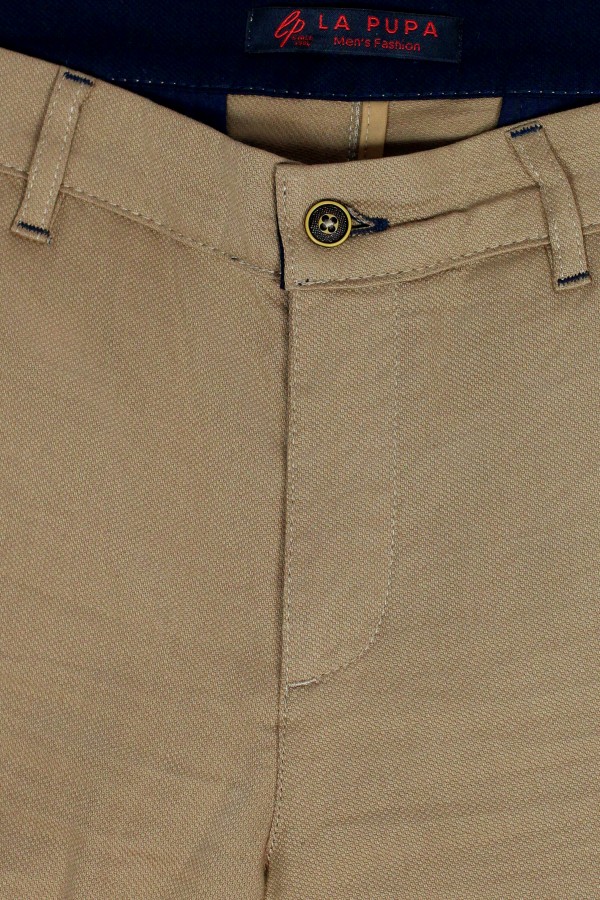 Ανδρικό καφέ παντελόνι τύπου τσίνο slim fit