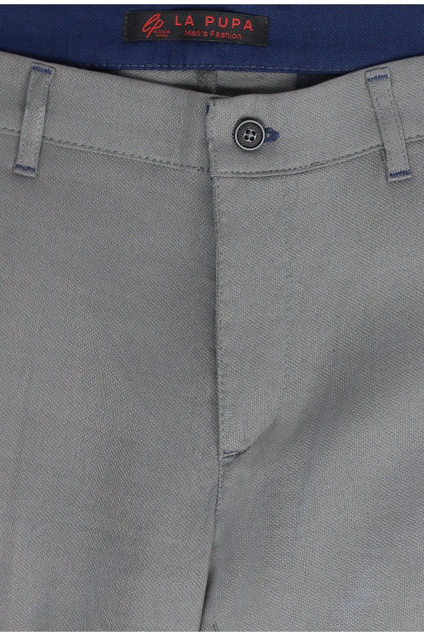 Ανδρικό γκρι παντελόνι τύπου τσίνο slim fit