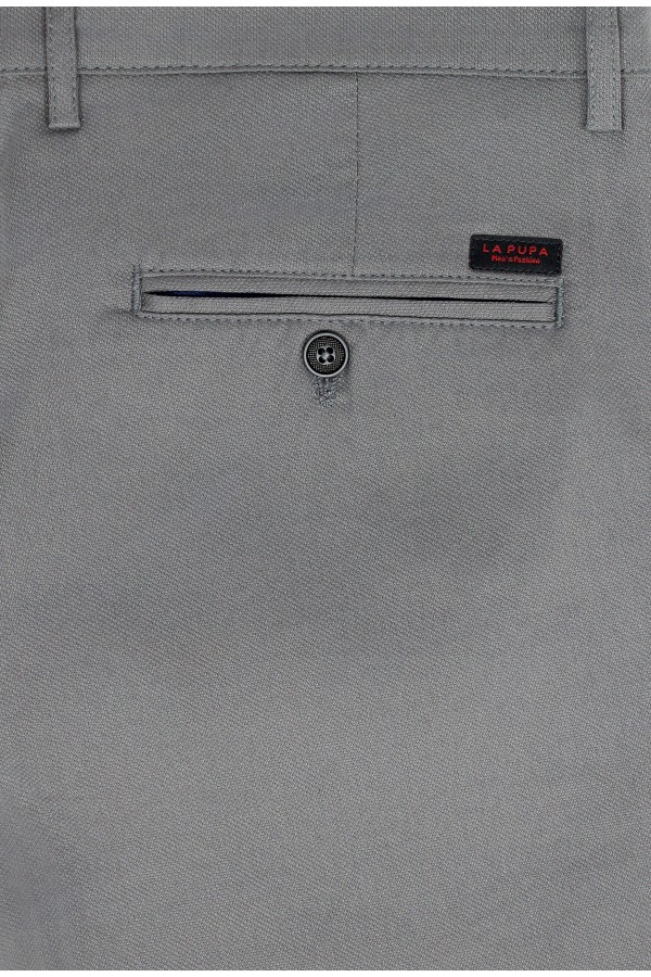 Ανδρικό γκρι παντελόνι τύπου τσίνο slim fit