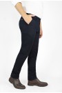 Ανδρικό σκούρο μπλε παντελόνι τύπου τσίνο slim fit