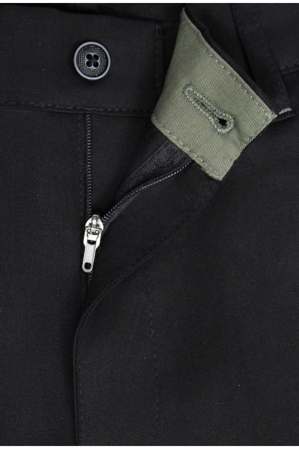 Ανδρικό μαύρο παντελόνι τύπου τσίνο slim fit