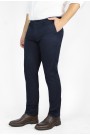 Ανδρικό σκούρο μπλε παντελόνι τύπου τσίνο slim fit 