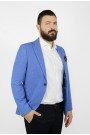 Ανδρικό γαλάζιο σακάκι με λεπτομέρεια στην τσέπη mixed wool