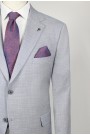 Ανδρικό ανοιχτό γκρι κοστούμι  mixed wool