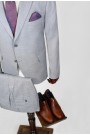 Ανδρικό ανοιχτό γκρι κοστούμι  mixed wool