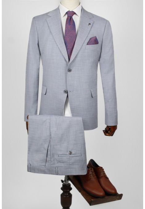 Man's light grey suit  mixed wool