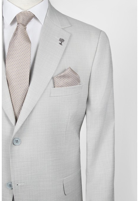 Man's beige suit mixed wool