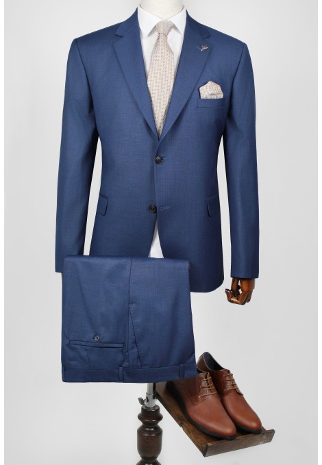 Man's dark blue suit mixed wool