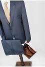 Ανδρικό μπλε κοστούμι mixed wool