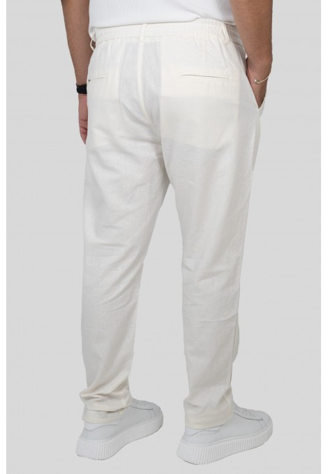Man's white linen pants