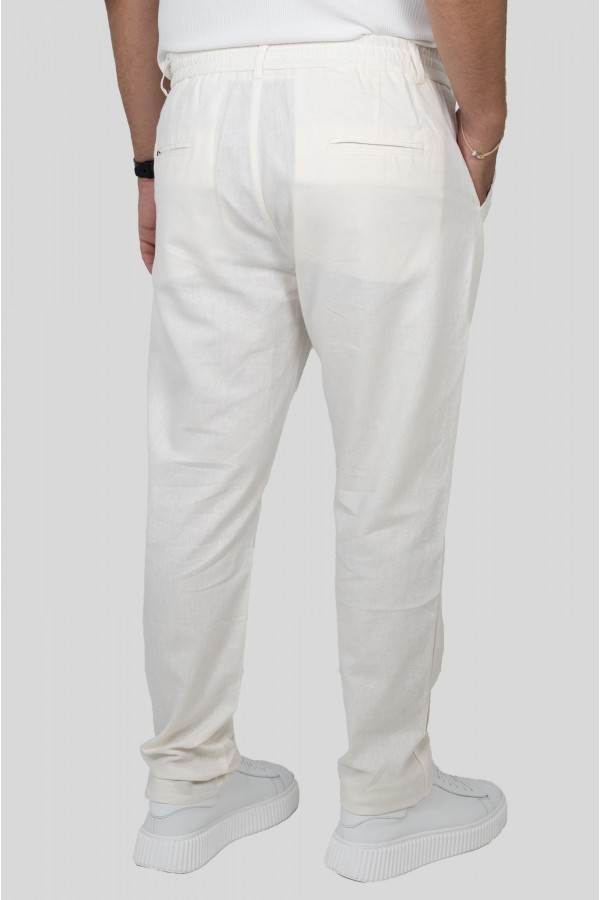 Man's white linen pants