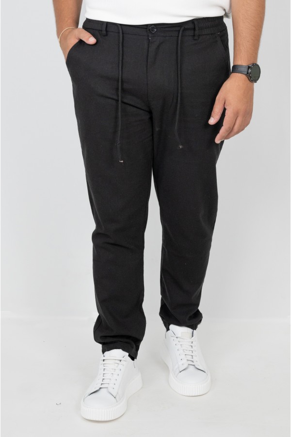 Man's black linen pants