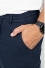 Man's dark blue linen pants