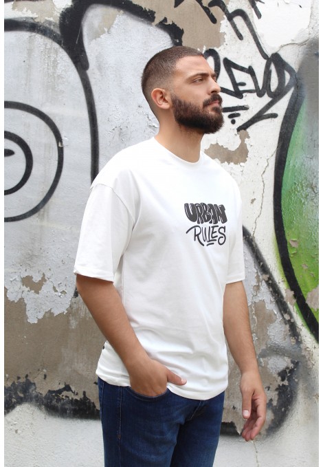 Ανδρική off white μπλούζα oversized