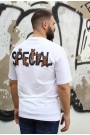 Ανδρική λευκή μπλούζα oversized