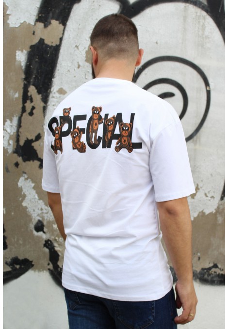 Ανδρική λευκή μπλούζα oversized