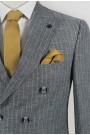 Ανδρικό γκρι κοστούμι mixed wool