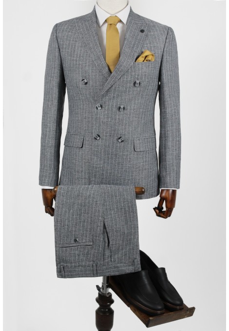 Man's grey suit mixed wool