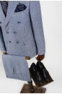 Ανδρικό μπλε κοστούμι mixed wool