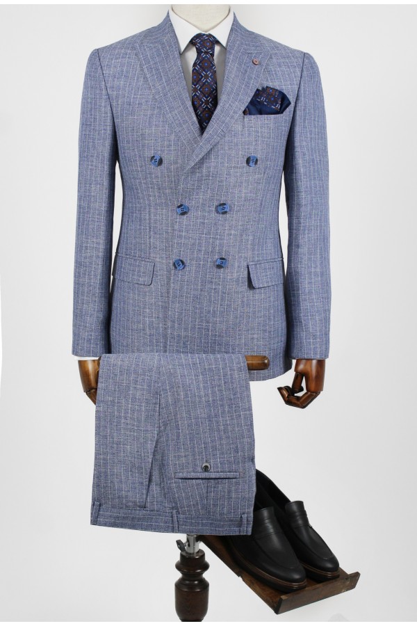 Man's blue suit mixed wool Man's blue suit mixed wool