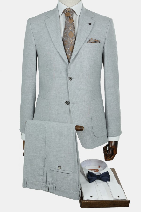 Man's light grey lightweight suit  