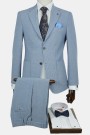 Man's sky blue lightweight suit  