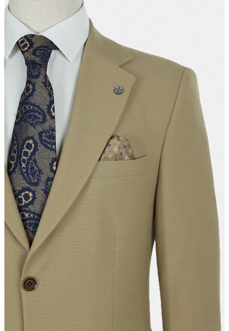 Man's dark beige lightweight suit  