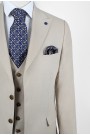 Man's beige suit mixed wool