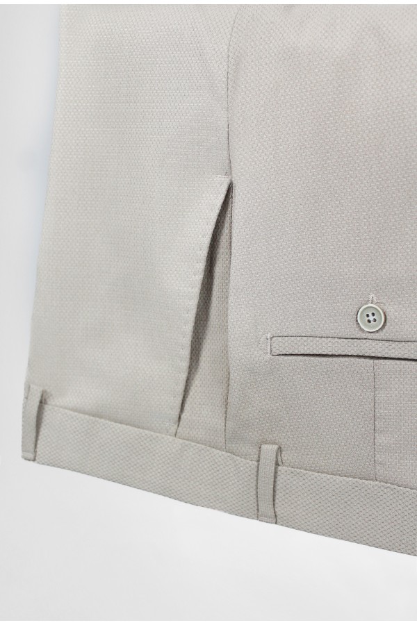 Man's beige suit mixed wool