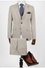 Man's beige suit mixed wool