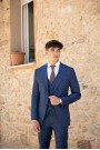 Man's Blue suit with texture weave 
