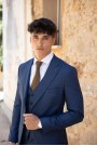 Man's Blue suit with texture weave 