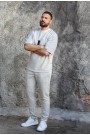 Ανδρικό εκρού παντελόνι