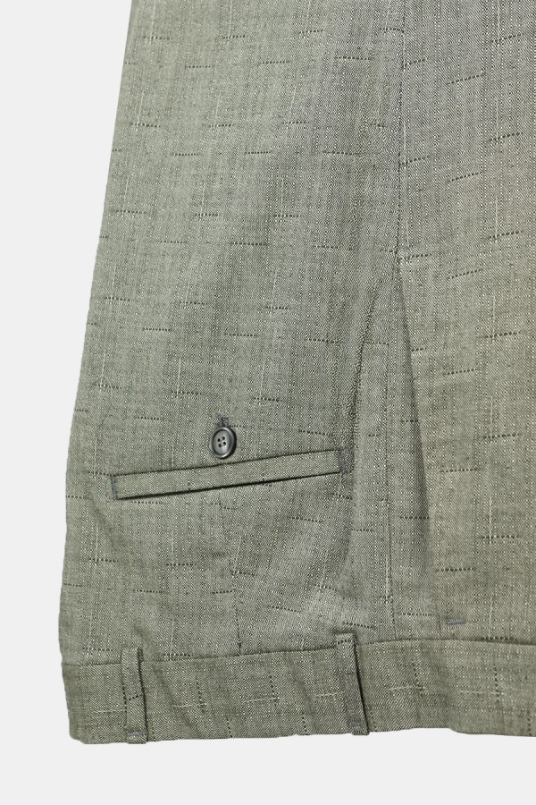 Man's olive green suit mixed wool