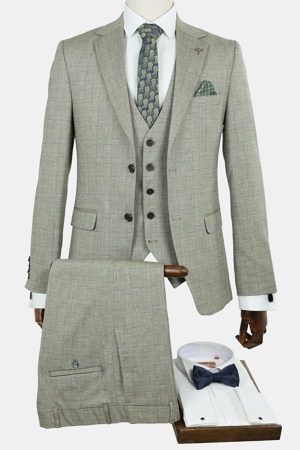 Man's olive green suit mixed wool Man's olive green suit mixed wool