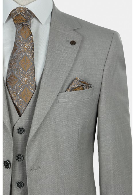 Man's light grey mixed wool suit