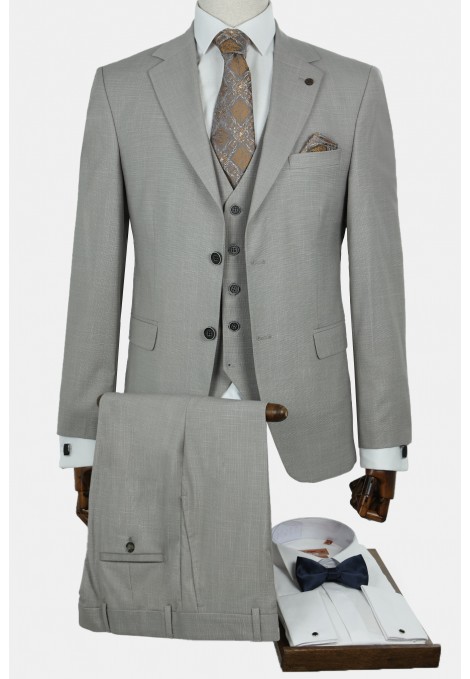 Man's light grey mixed wool suit